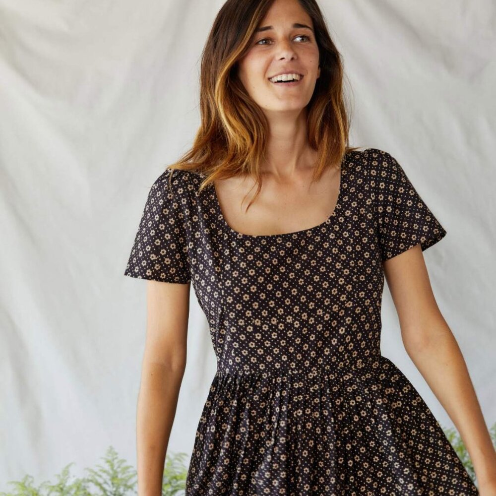 Christy Dawn Scarlet Dress Noir Petunia Dot